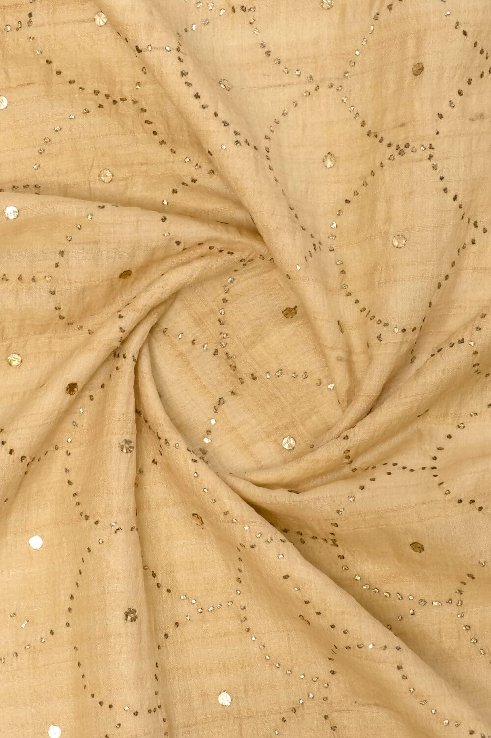 Tussar Silk Mukaish Fabric