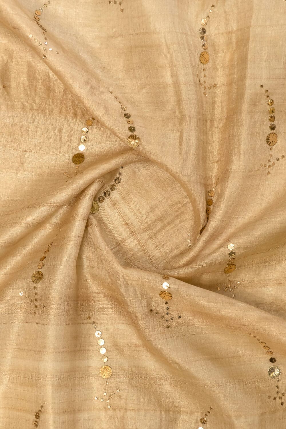 Tussar Silk Mukaish Fabric