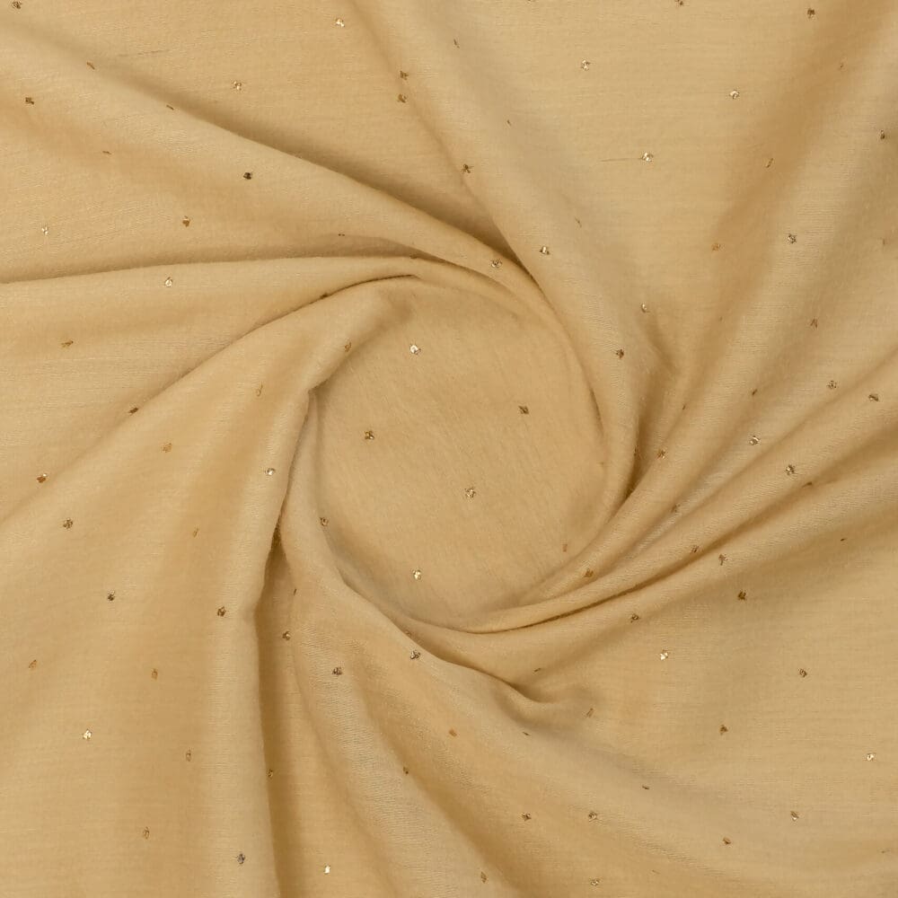 MM142166F Tussar Silk Mukaish Fabric