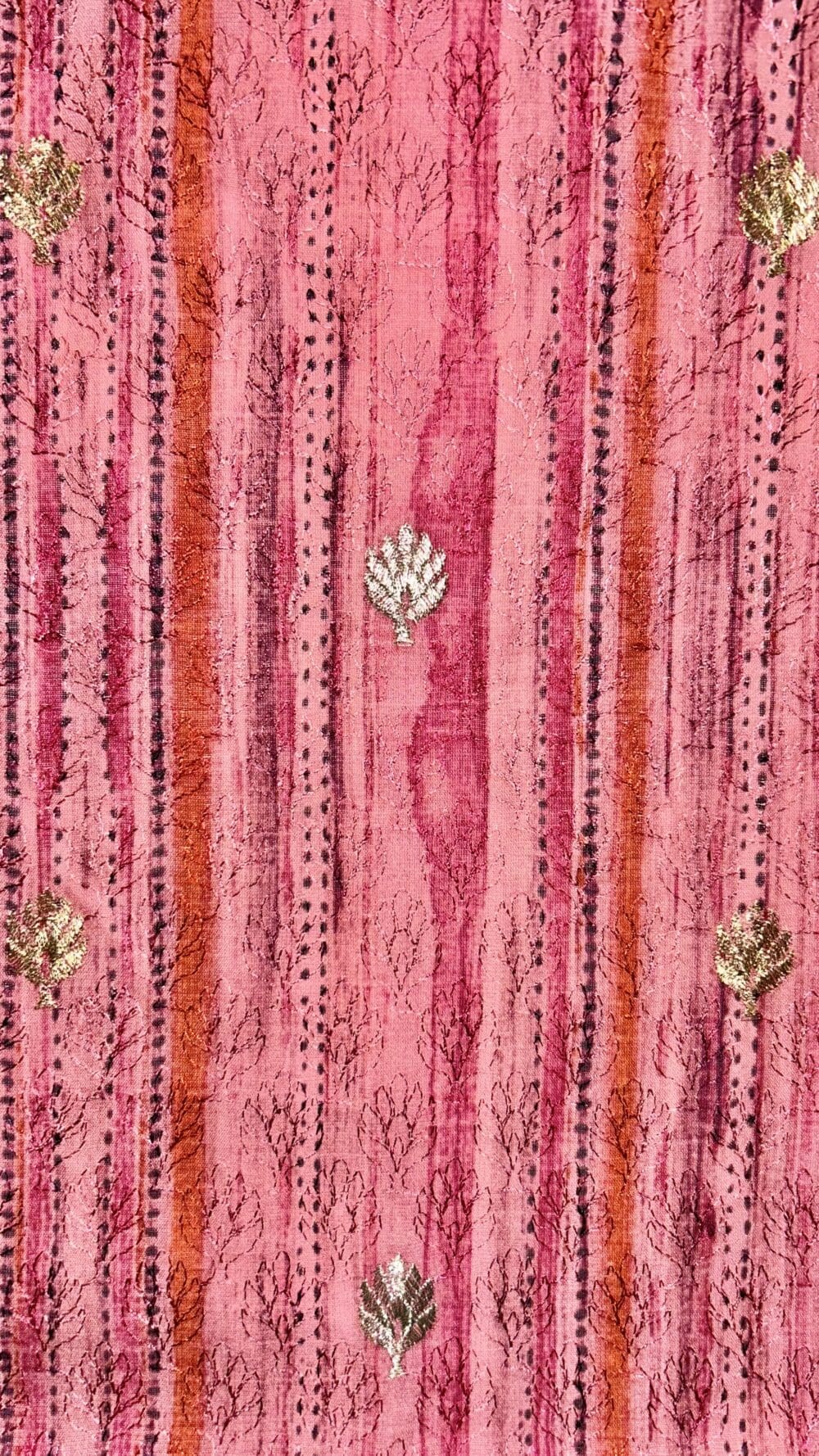 Silk Brocade Print Embroidery - Image 2