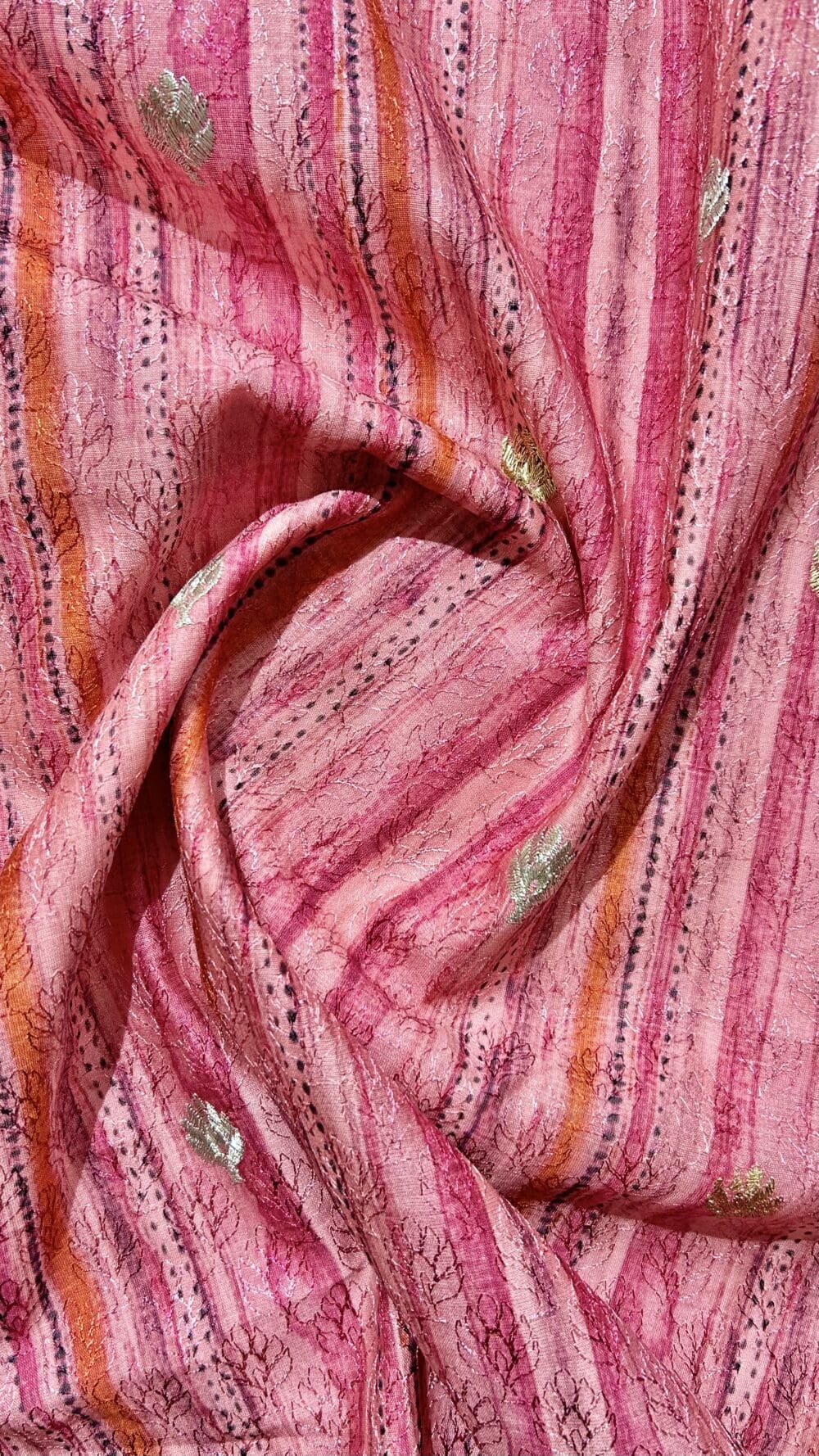 Silk Brocade Print Embroidery - Image 3