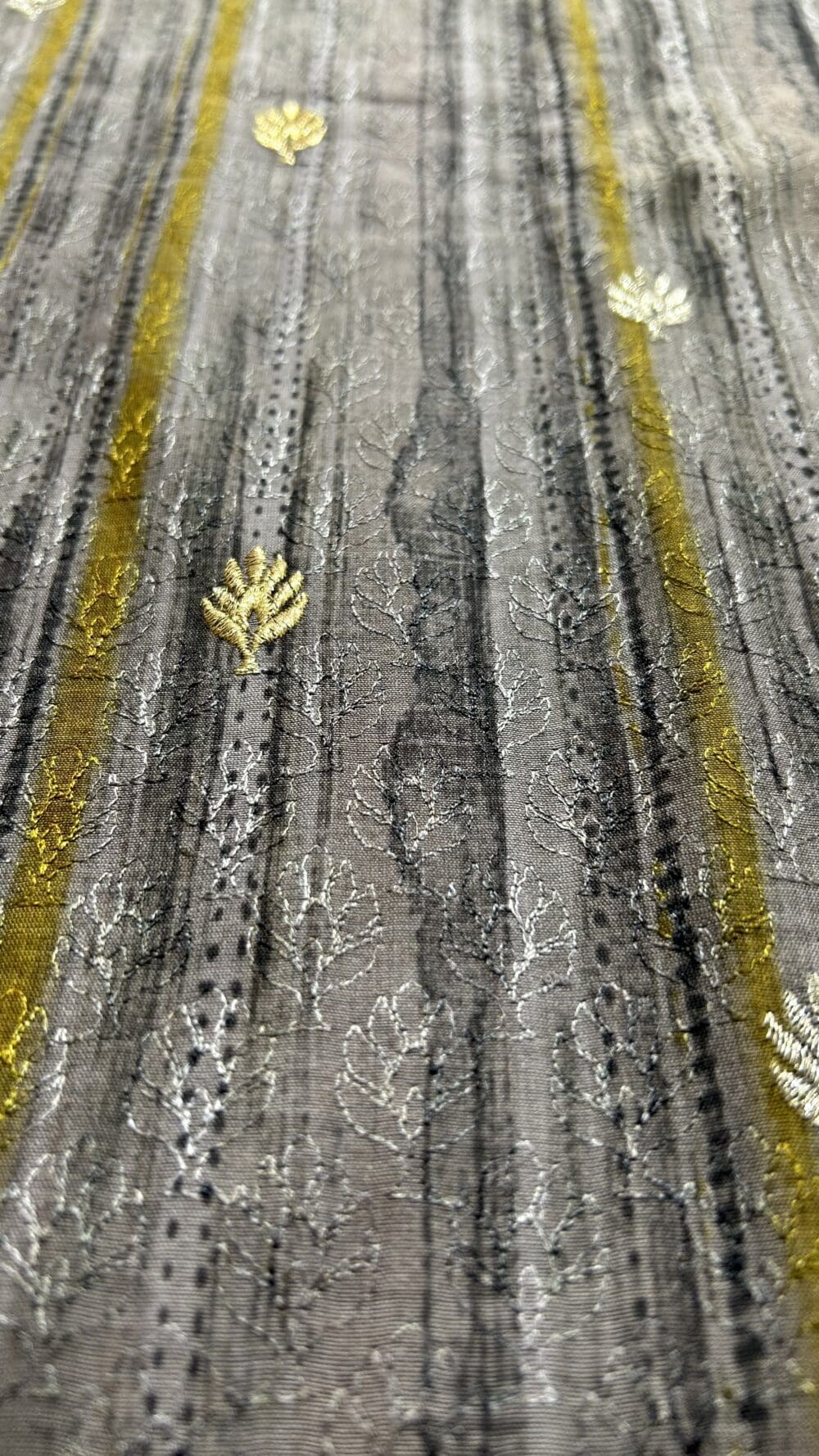 Silk Brocade Print Embroidery - Image 8