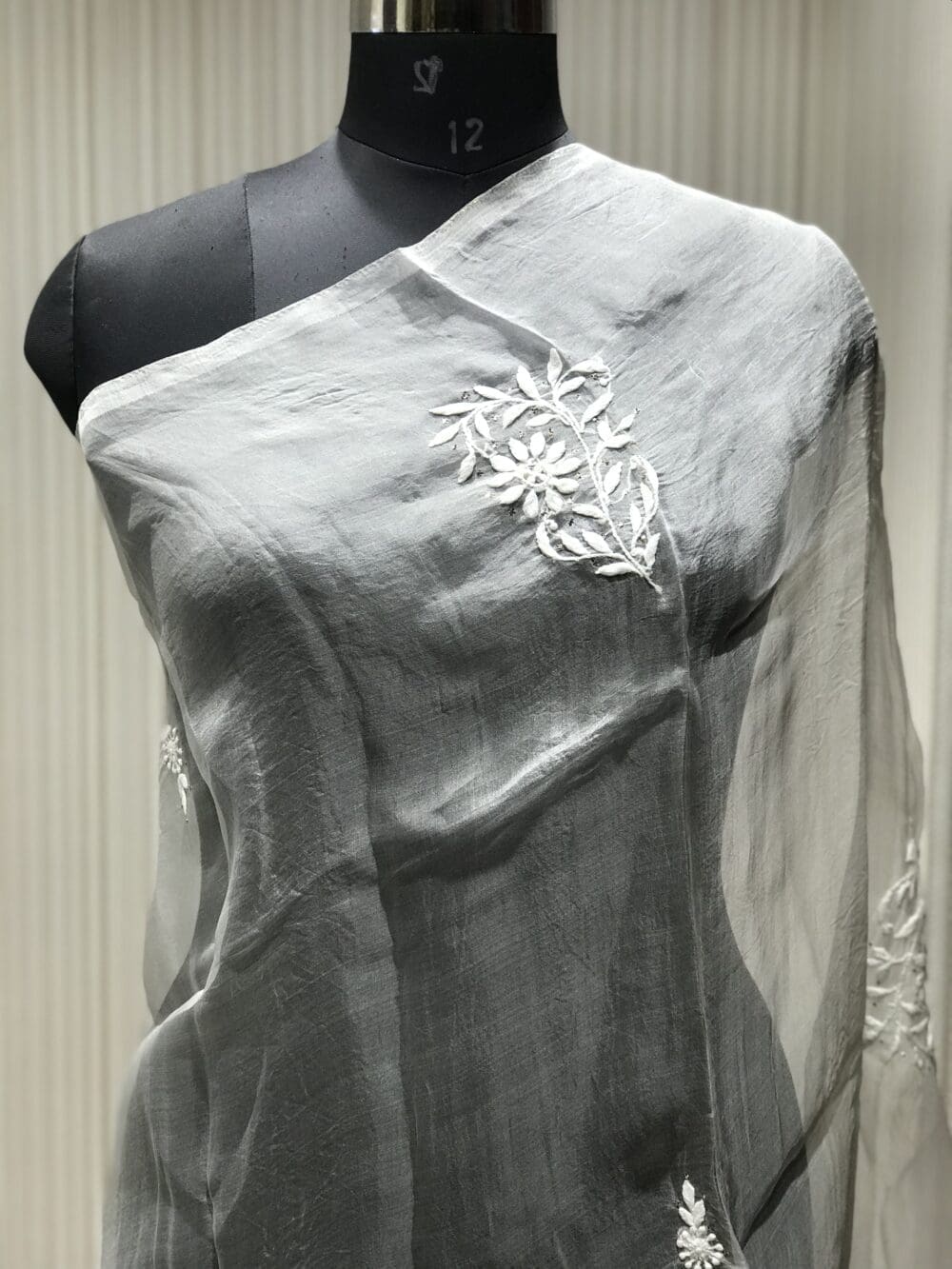 Chikankari Dupatta | Organza Silk
