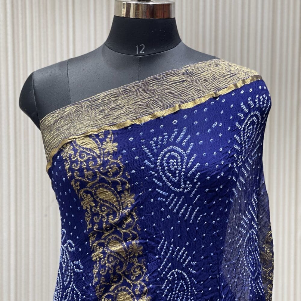 STC1360-PURE CHIFFON BANDHEJ DUPATTA-STC1360-1 PURE CHIFFON BANDHEJ DUPATTA