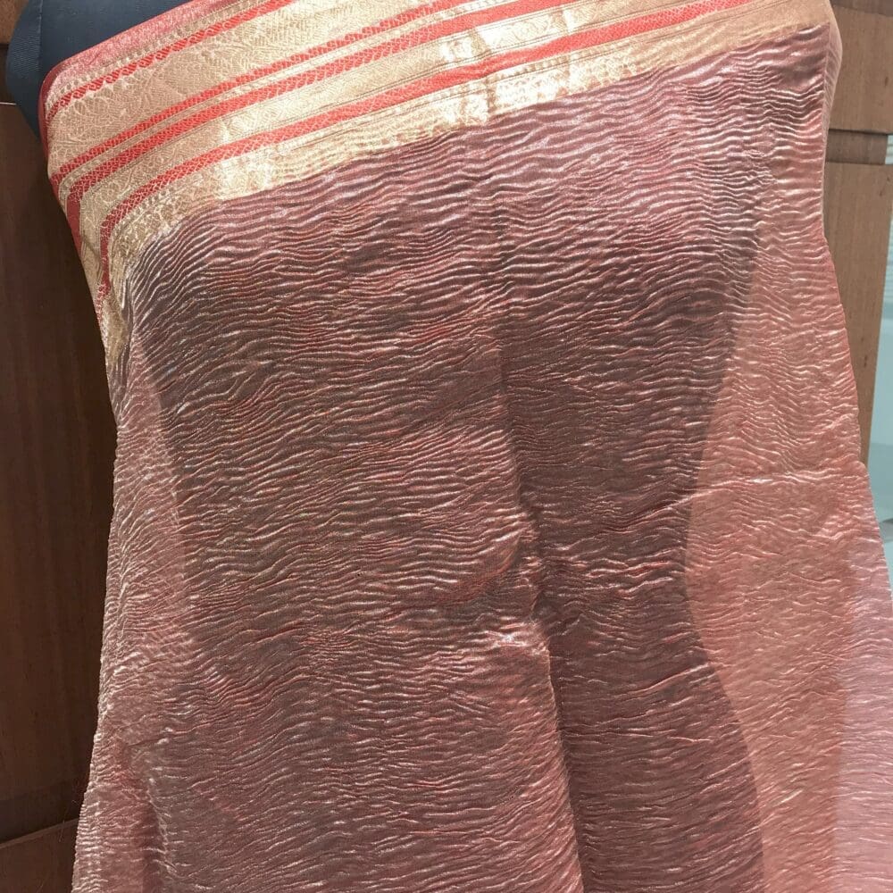STC4235-CRUSH TISSUE SILK DUPATTA@4195-STC4235-2 Crush Tissue Silk Dupatta