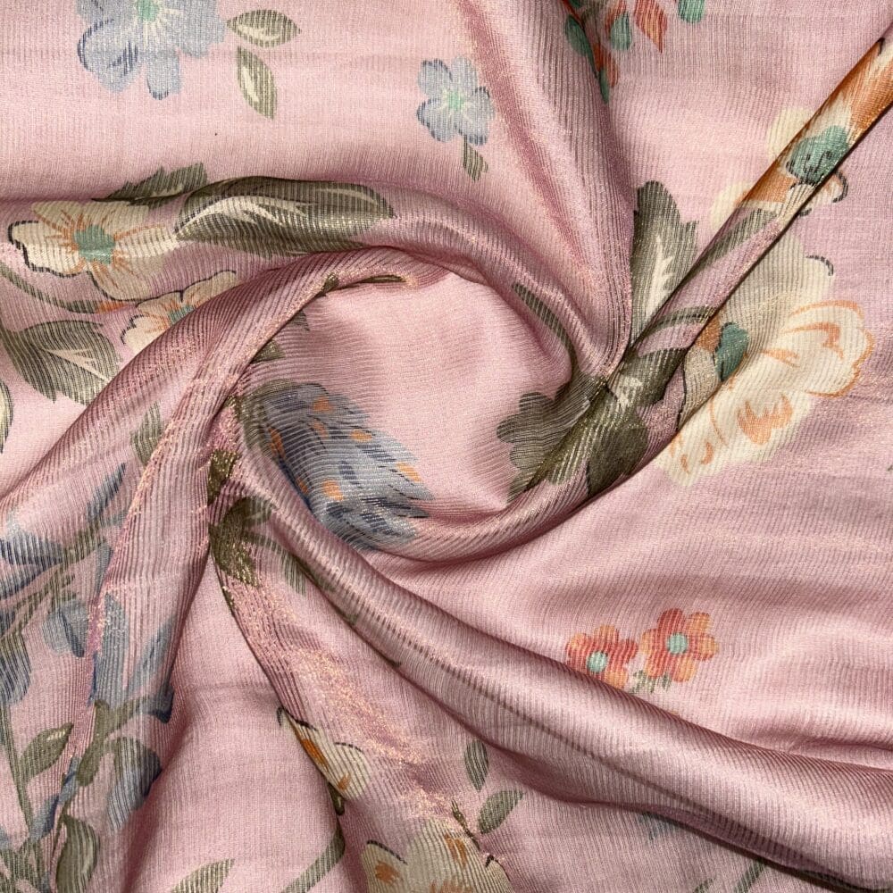 Silk Tissue Stripes Print