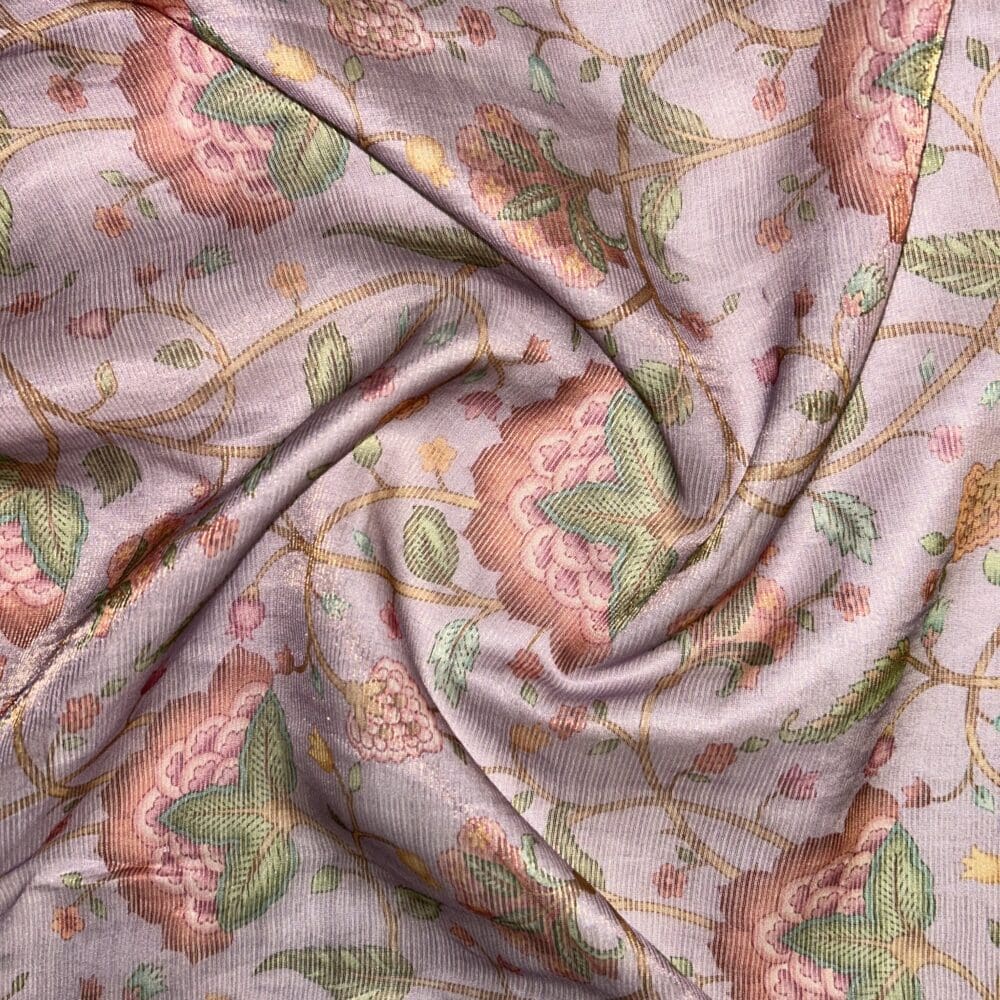 Silk Tissue Stripes Print