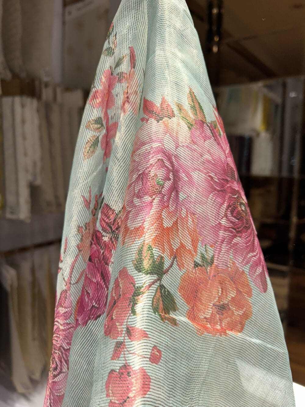 Silk Tissue Stripes Print - Image 5