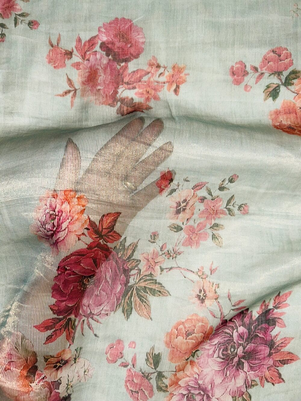 Silk Tissue Stripes Print - Image 2