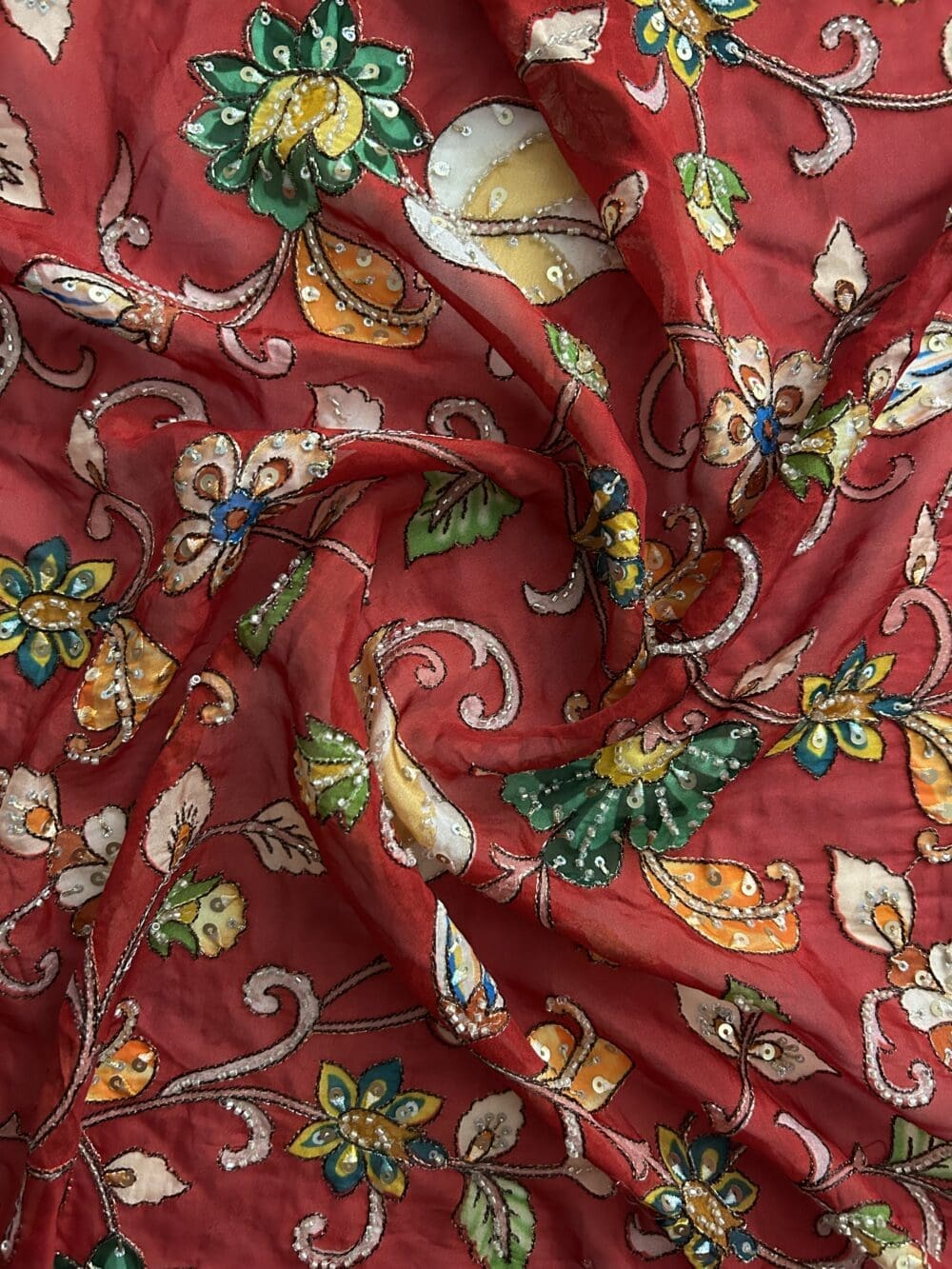 Organza Print Embroidery
