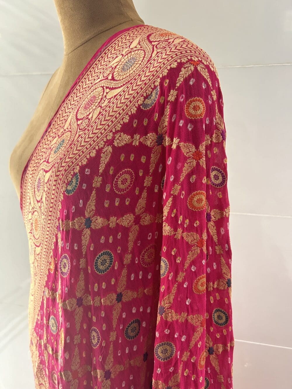 Silk Neemzari Meenakari Dupatta - Image 2