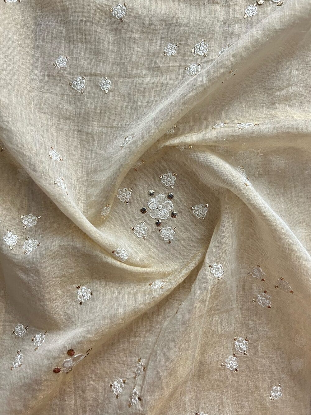 Chanderi Tissue Mukaish Embroidery